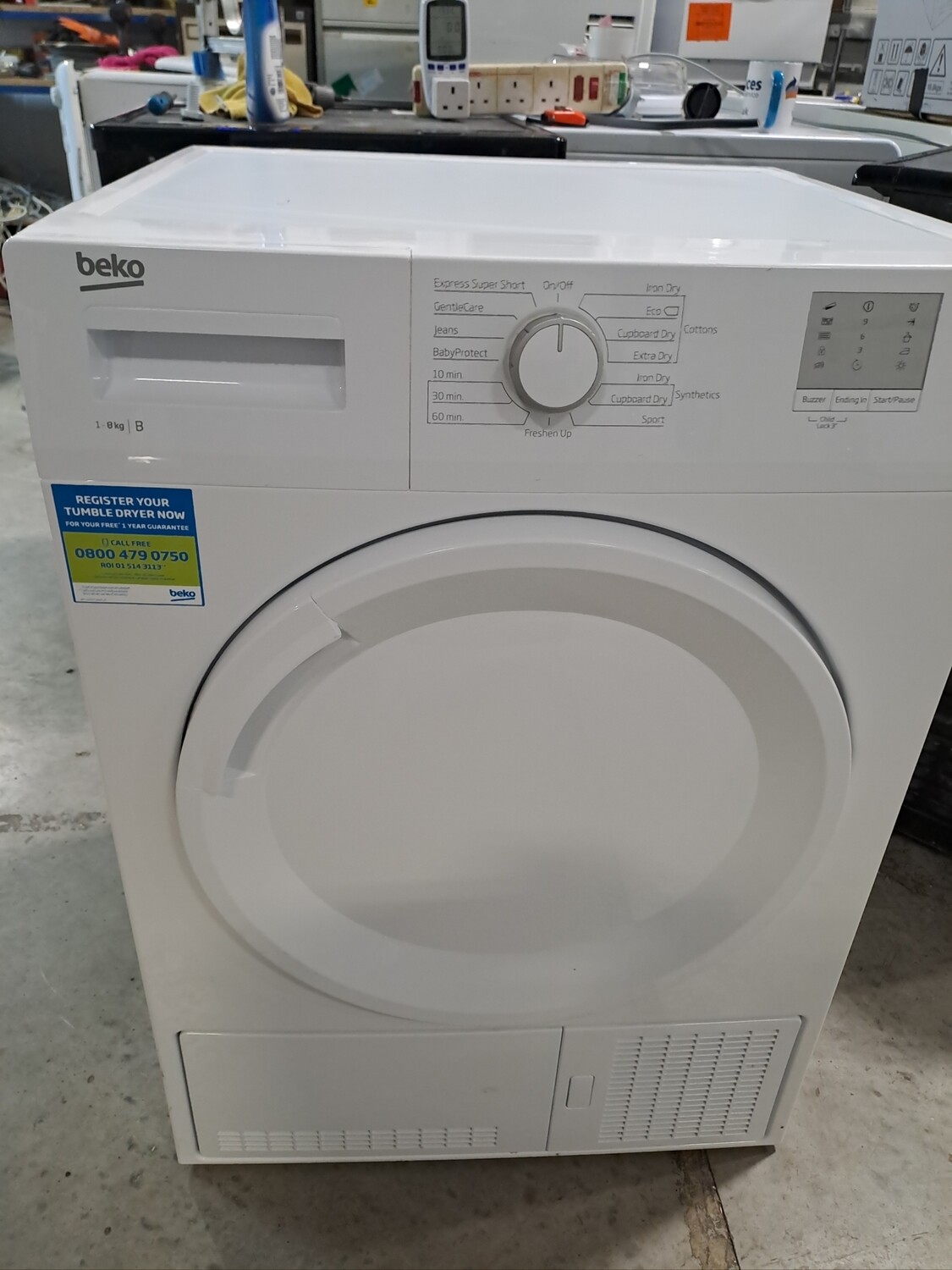 Beko DTGC8001RW 8kg Condenser Dryer White Refurbished 6 Months Guarantee 