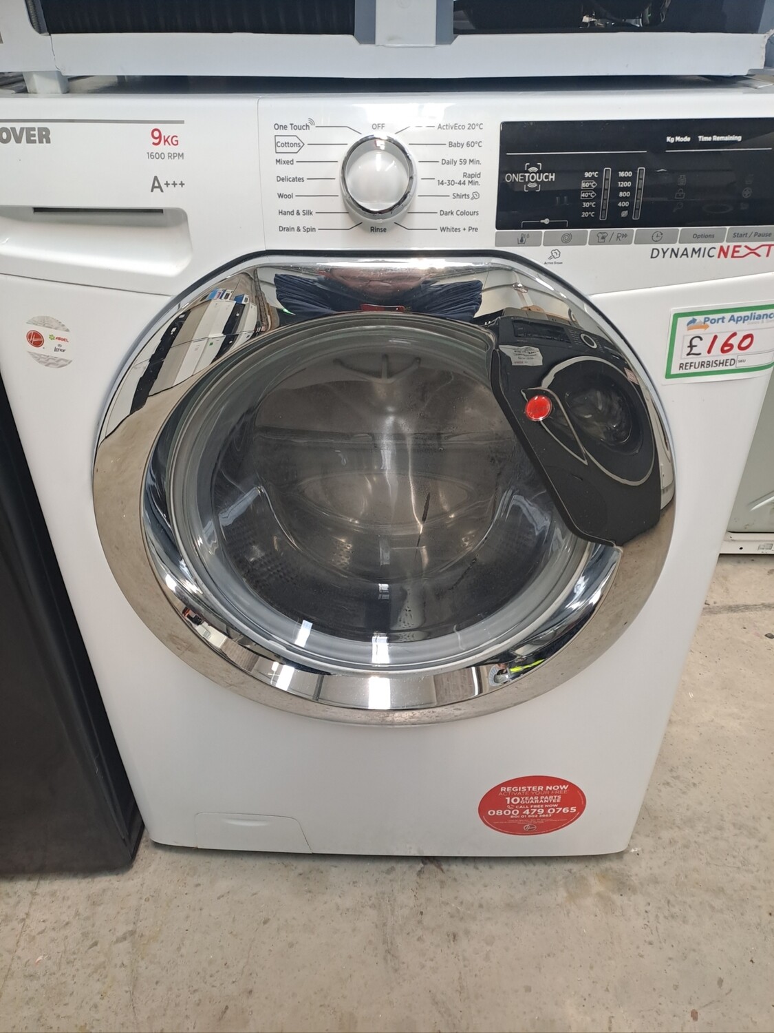 Hoover A+++ 9kg Load 1600 Spin Washing Machine - White - Refurbished - 6 Month Guarantee