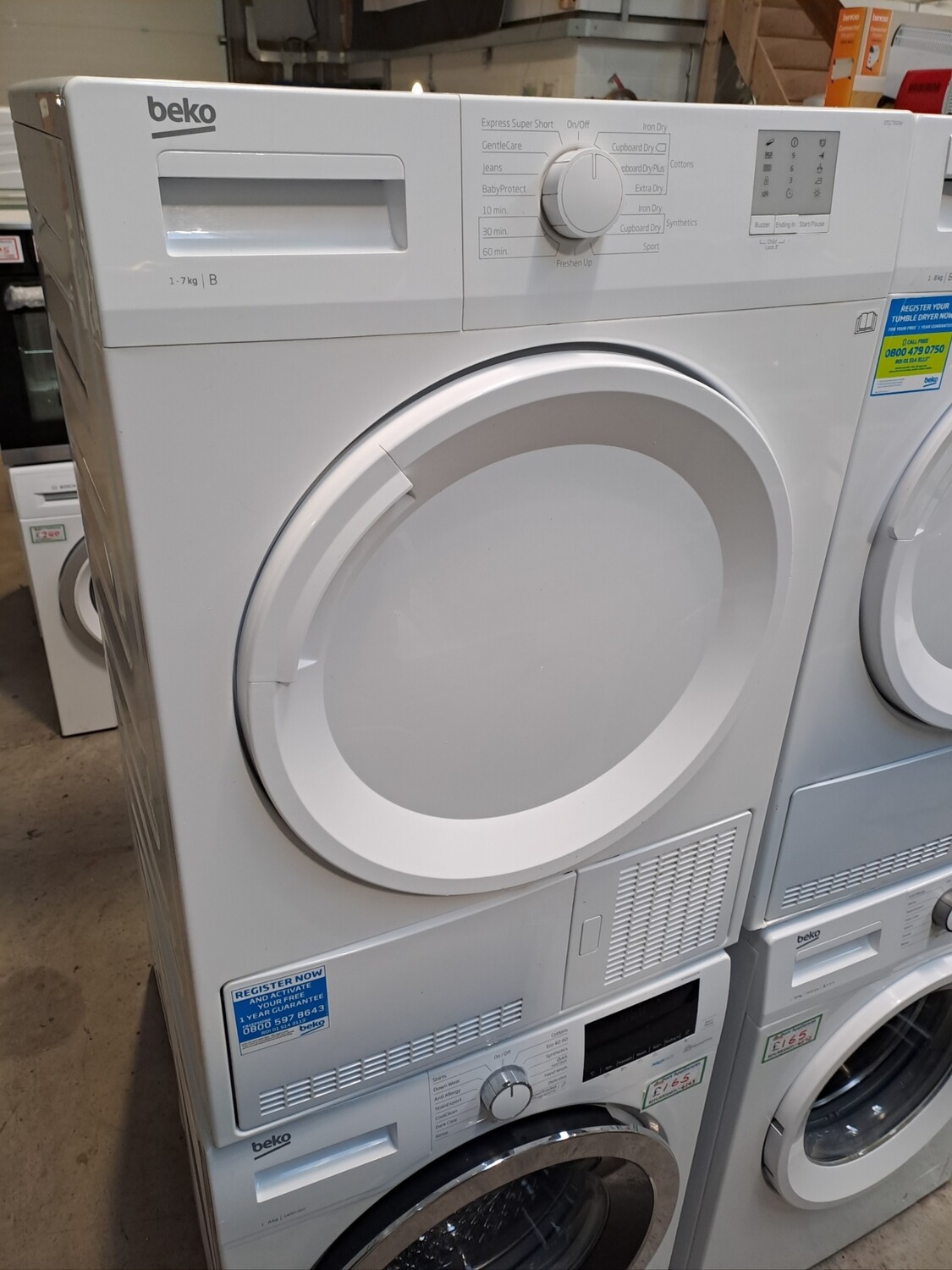 Beko DTGC7001W 7kg Condenser Dryer White Refurbished 6 Months Guarantee. This item is located in our Whitby Road Shop 