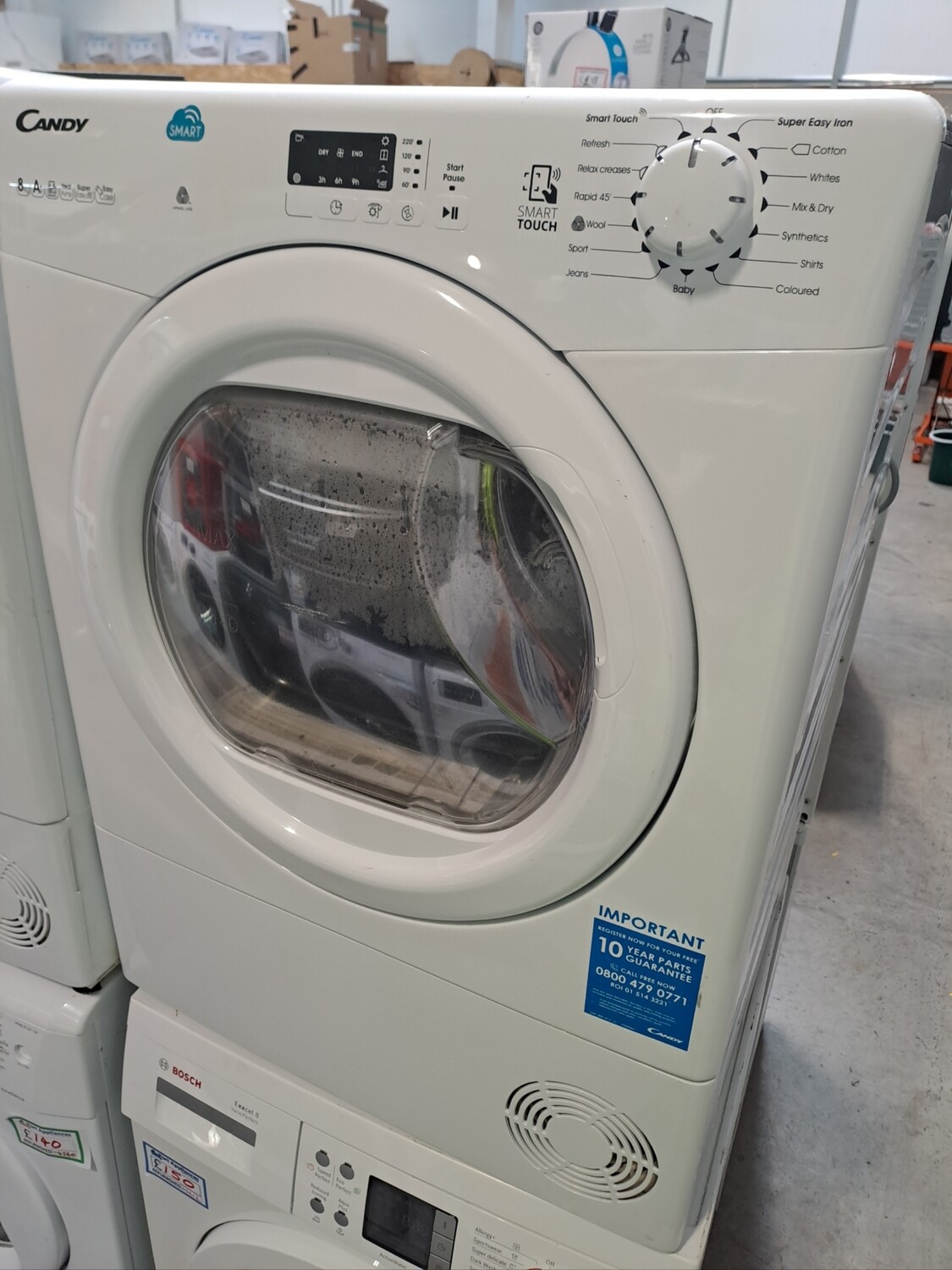 Candy CSH8A2LE.80 8kg Heat Pump Low Energy Dryer White Refurbished 6 Months Guarantee 