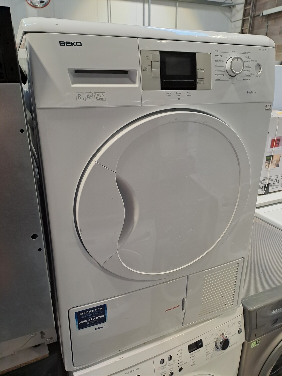 Beko DPU8360 8kg A+ Condenser HEAT PUMP Energy Saving Dryer White Refurbished 6 Months Guarantee. This item is Located in our Whitby Road Shop