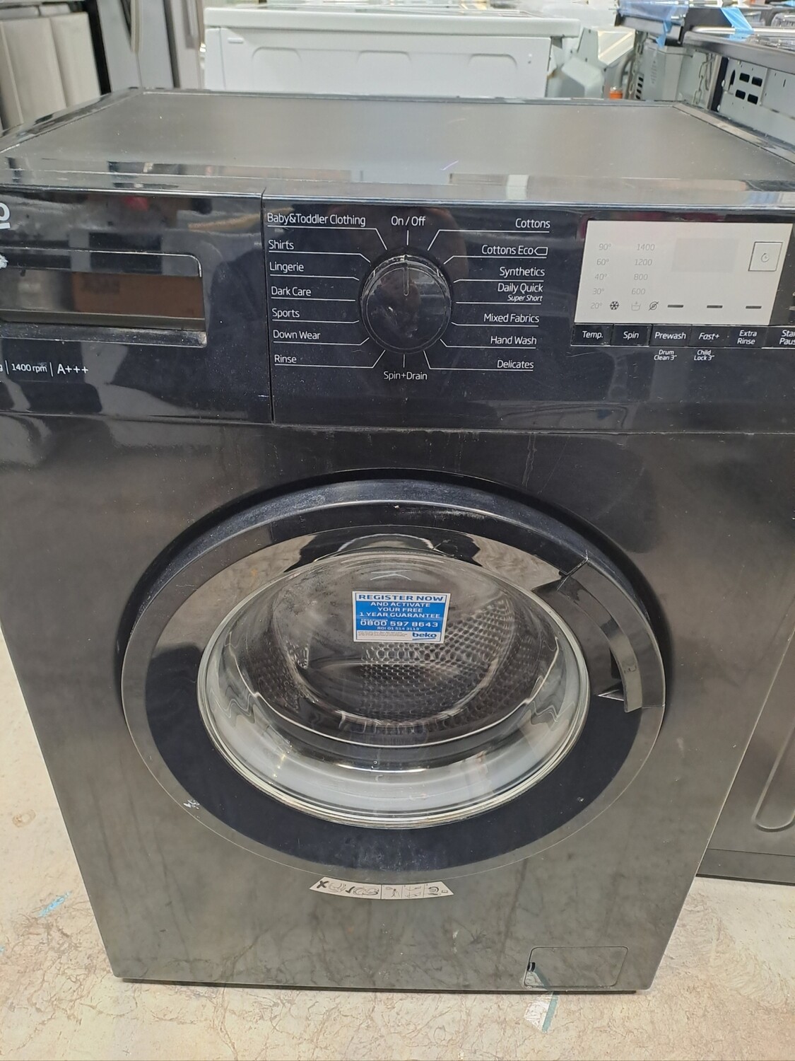 Beko WTG741M1B 7kg Load 1400 Spin A+++ Washing Machine - black - Refurbished - 6 Month Guarantee
