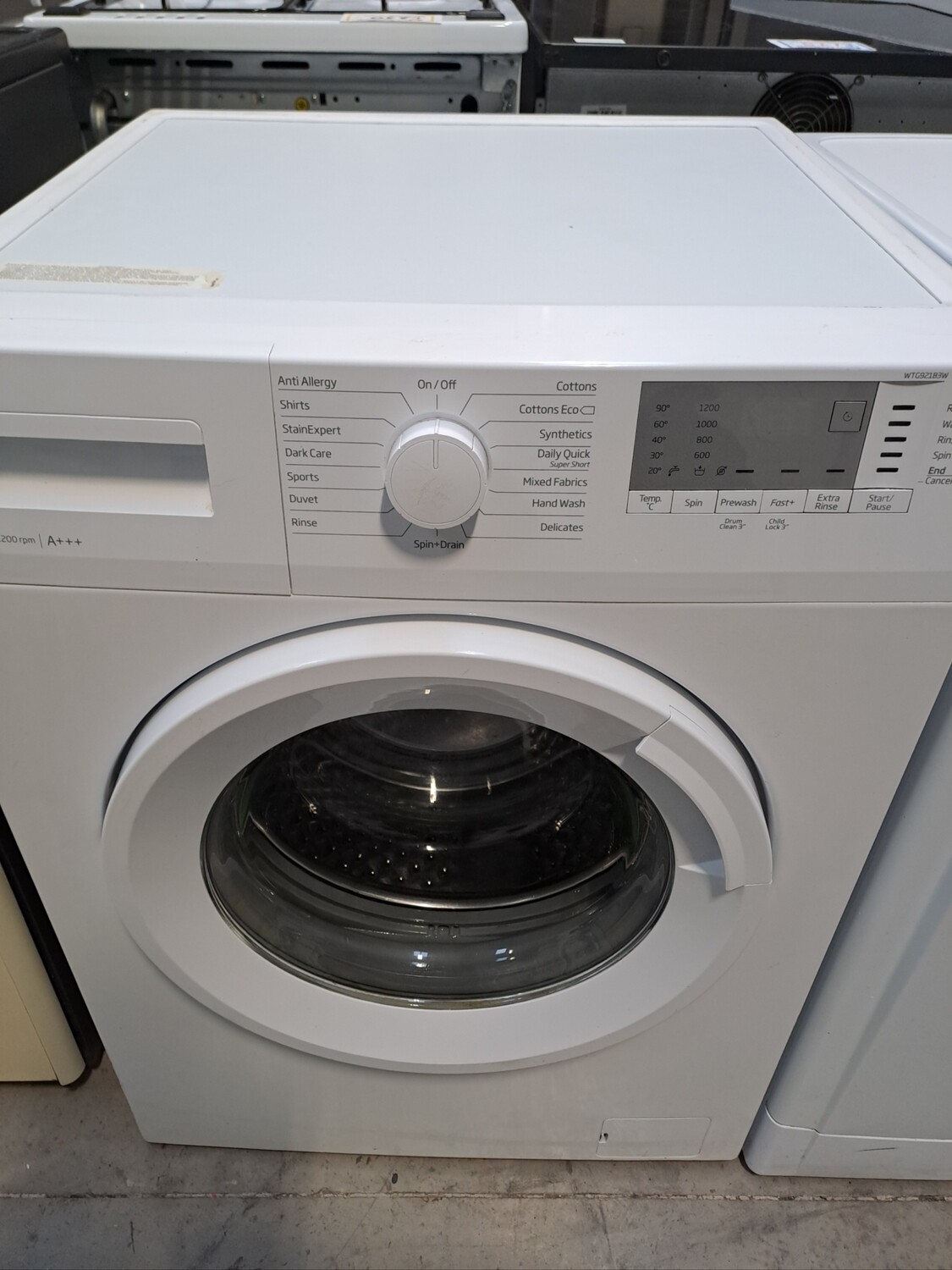 Beko WTG921B2W 9kg Load 1200 Spin Washing Machine - White - Refurbished - 6 Month Guarantee