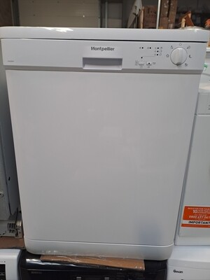 Montpellier DW1255W 60cm Freestanding Full Size Dishwasher White - Refurbished + 6 Months Guarantee 