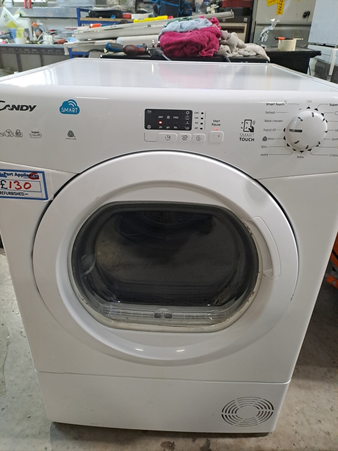 Candy CSC8DF.80 8kg Smart Condenser Dryer White Refurbished 6 Months Guarantee