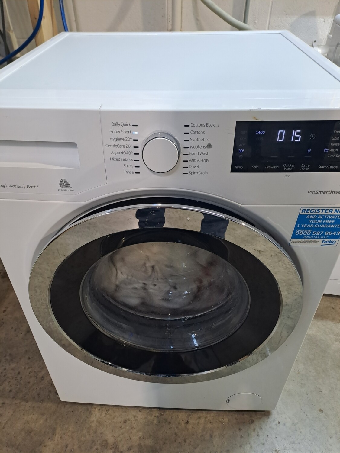 Beko WY104344W 10kg Load 1400 Spin Washing Machine - White - H85 W60 D64 Refurbished - 6 Month Guarantee. This item is located at our Whitby Road Shop