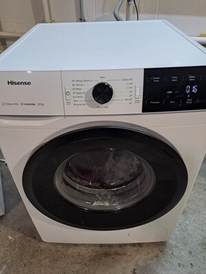 Hisense WFGE10141VM 10kg Load, 1400 Spin Washing Machine - White - Refurbished - 6 Month Guarantee