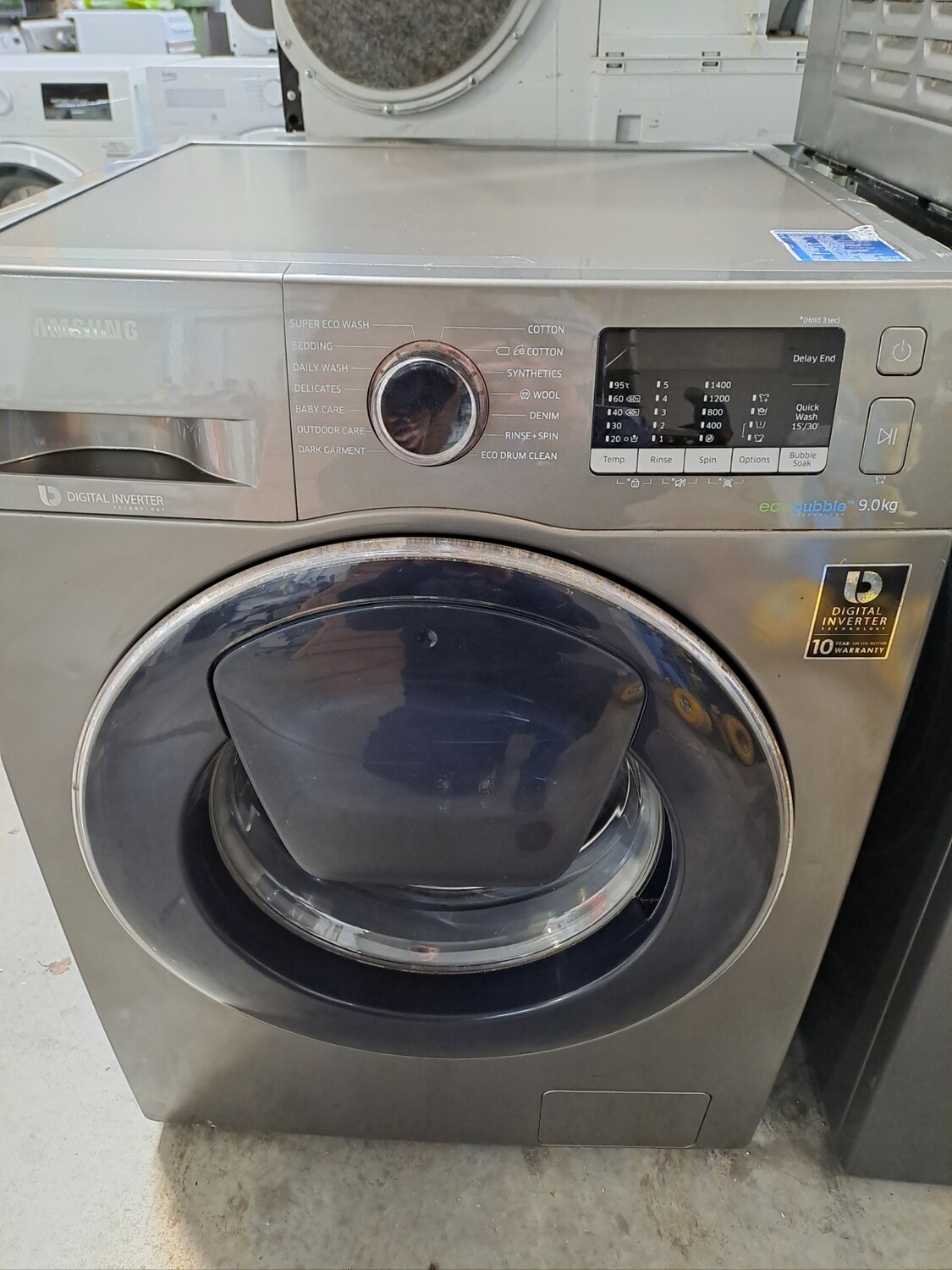 Samsung WW80K5413UX/EU Addwash 9kg Load 1400 Spin Washing Machine - Graphite Grey- Refurbished - 6 Month Guarantee