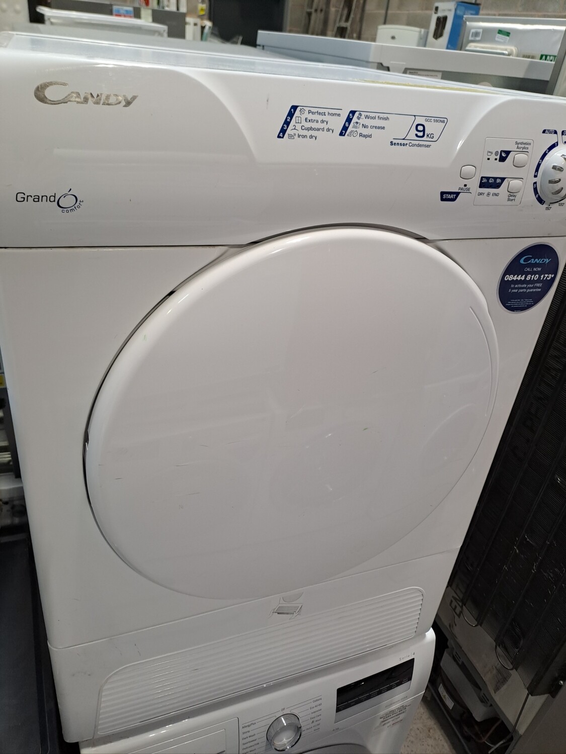 Candy GCC590NB-80 9kg Condenser Dryer White Refurbished 6 Months Guarantee 