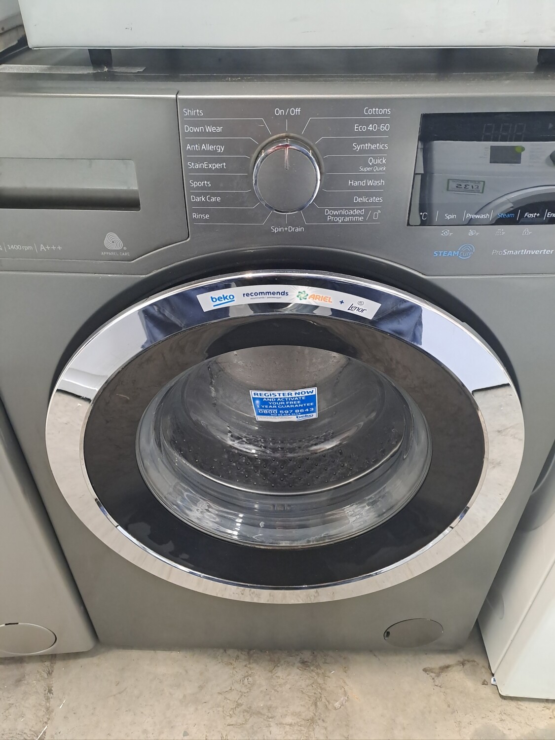 Beko WER860541G 8kg Load 1400 Spin Washing Machine - Graphite Grey - Refurbished - 6 Month Guarantee. This item is located in our Whitby Road Shop 