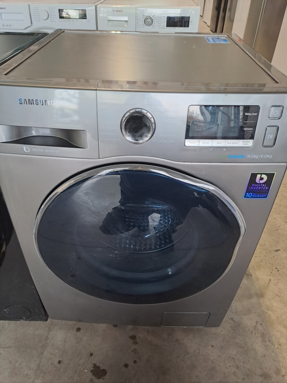 Samsung WD80J6410AX/EU 8+6kg Load 1400 Spin Washer Dryer - Graphite Grey- Refurbished - 6 Month Guarantee. This item is located in our Whitby Road Shop