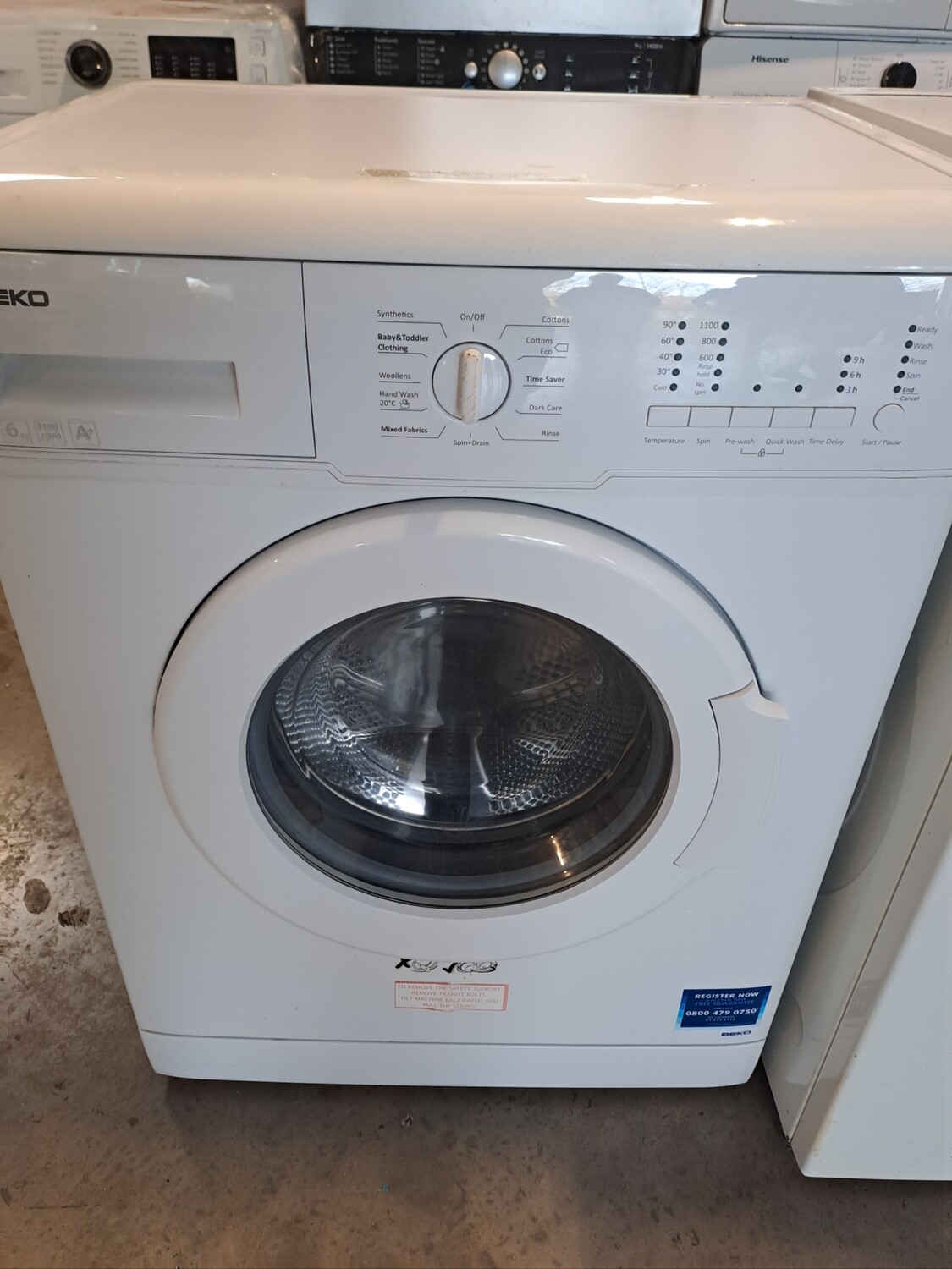 Beko WM6112W 6kg Load 1100 Spin Washing Machine - White - Refurbished - 3 Month Guarantee