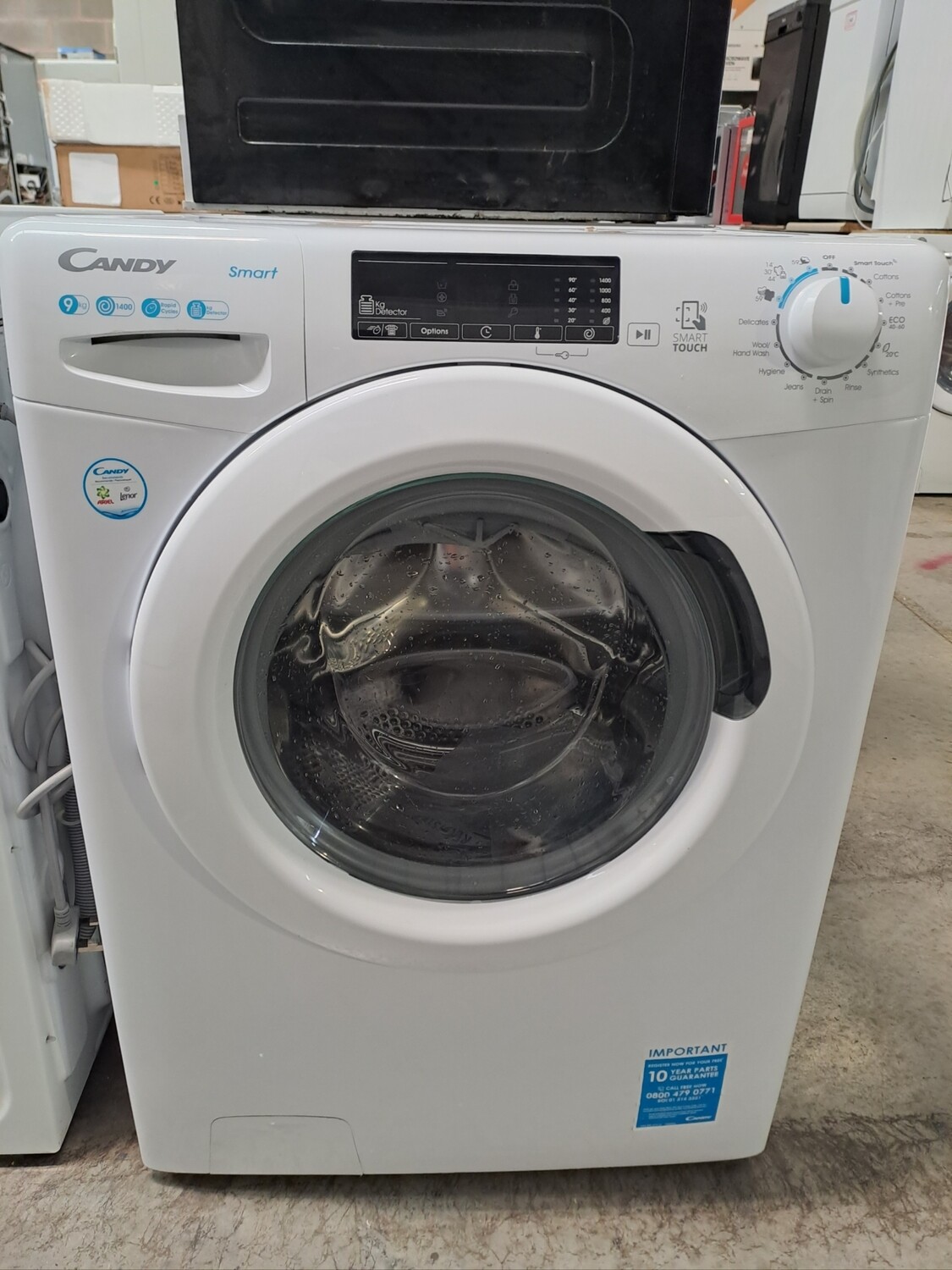 Candy CS149TE-80 9kg Load 1400 Spin Washing Machine - White - Brand New - 12 Month Guarantee