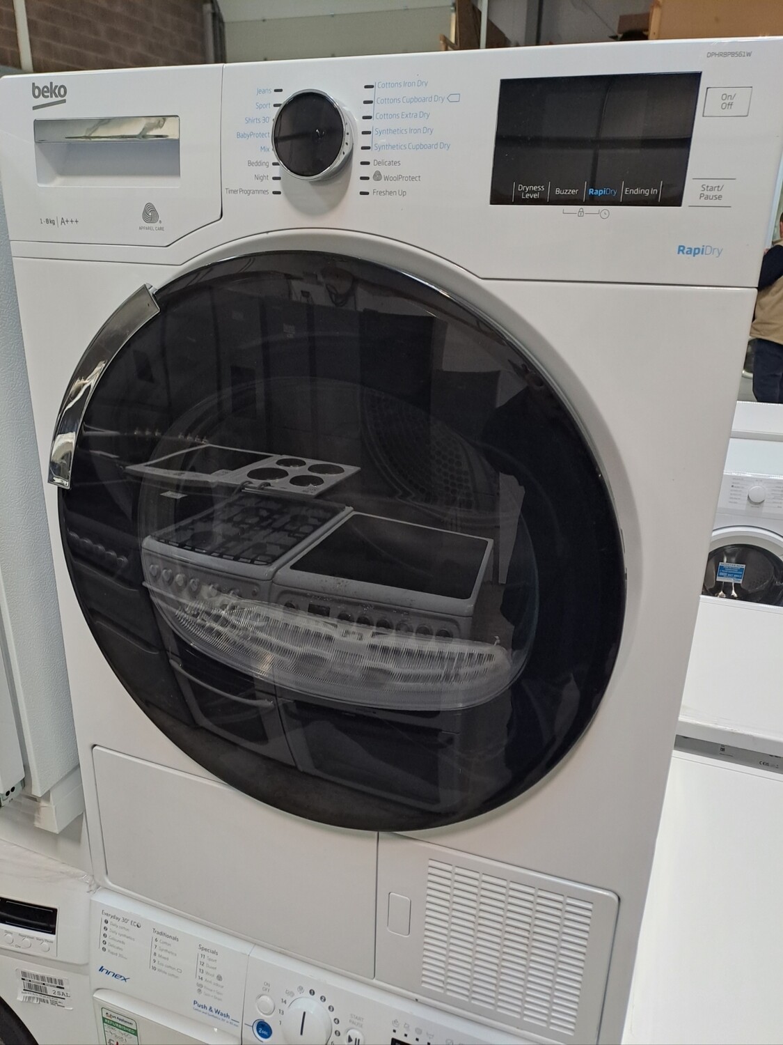 Beko DPHR8PB561W 8kg A+++ Condenser HEAT PUMP Energy Saving Dryer White Refurbished 6 Months Guarantee
