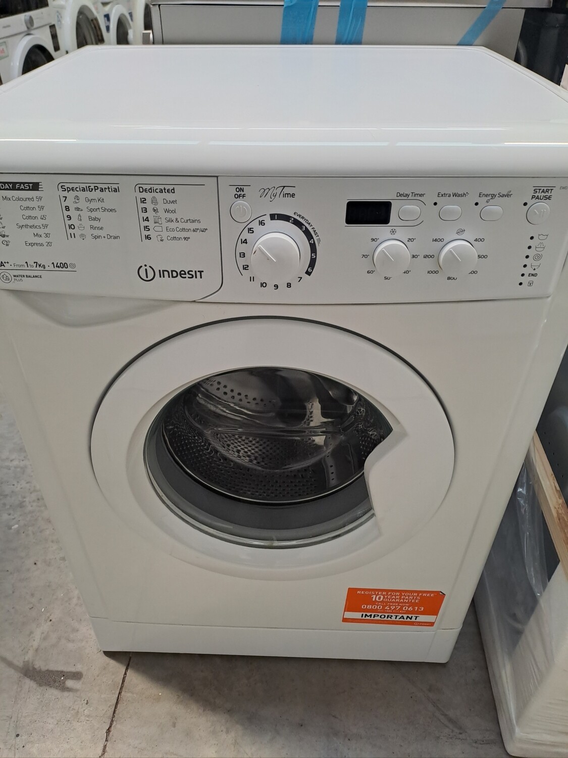 Indesit EWD71452 7kg Load 1400 Spin Washing Machine - White - Refurbished - 6 Month Guarantee. This item is located in our Whitby Road Shop 