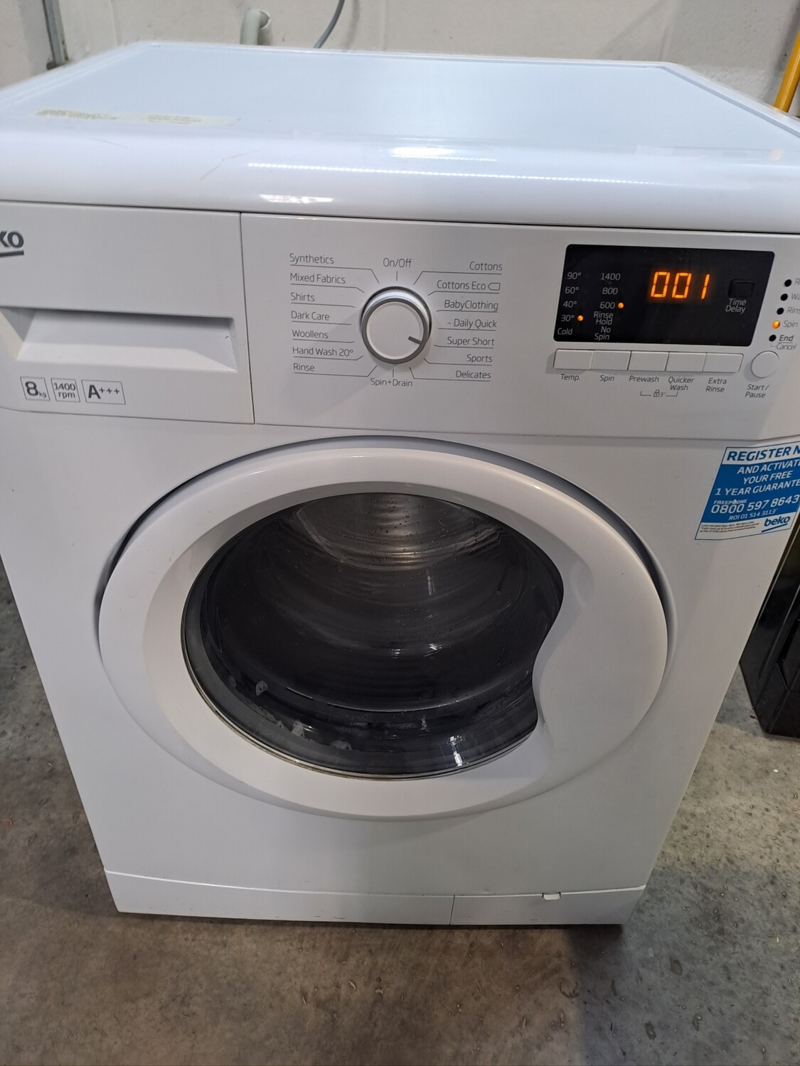 Beko WM84145W A+++ 8kg Load, 1400 Spin Washing Machine - White - Refurbished - 6 Month Guarantee