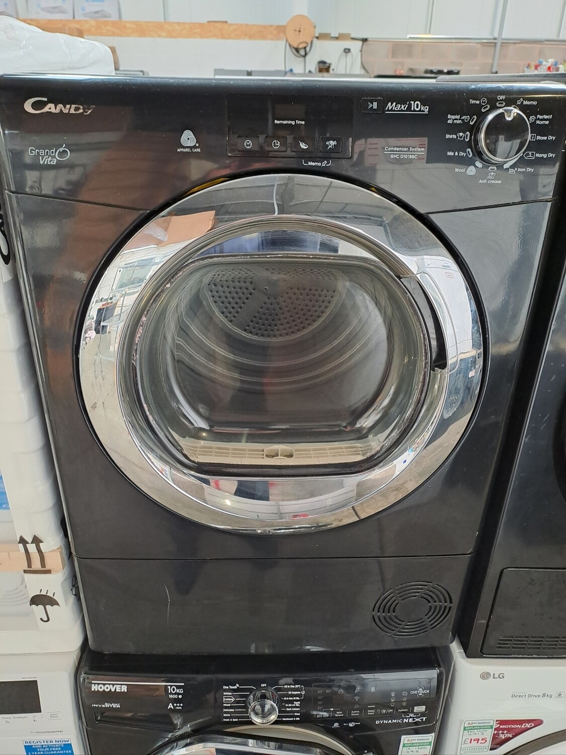 Candy GVCD101BBC 10kg Condenser Dryer Black Refurbished 6 Months Guarantee 