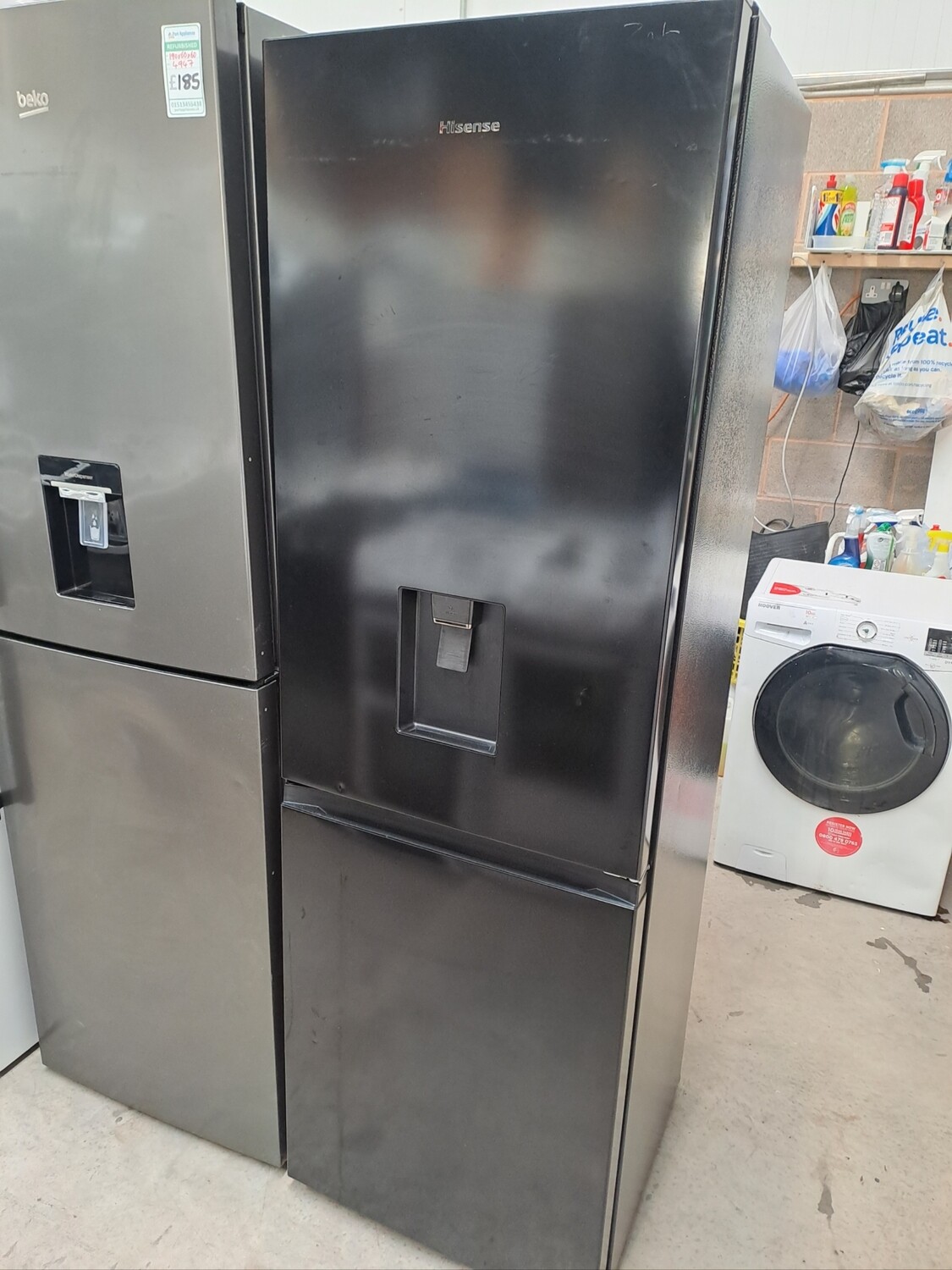 Hisense RB390N4WB1 Fridge Freezer Black 185 x W60 Refurbished 6 Months Guarantee. This item is located in our Whitby Road Shop 