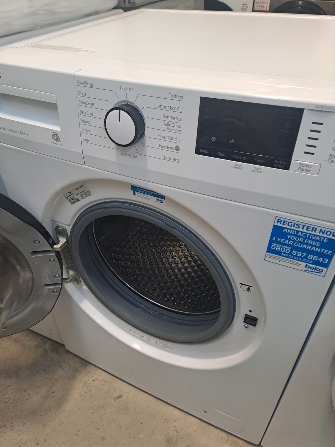 beko washing machine wtb1041r2w