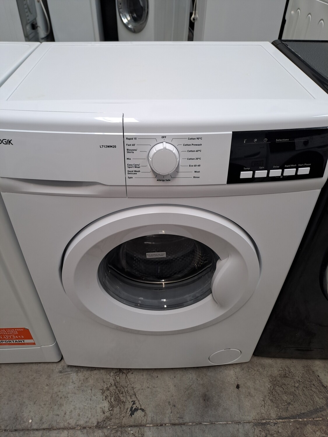 Logik L712WM20 7kg Load, 1200 Spin Washing Machine - White - Refurbished - 6 Month Guarantee