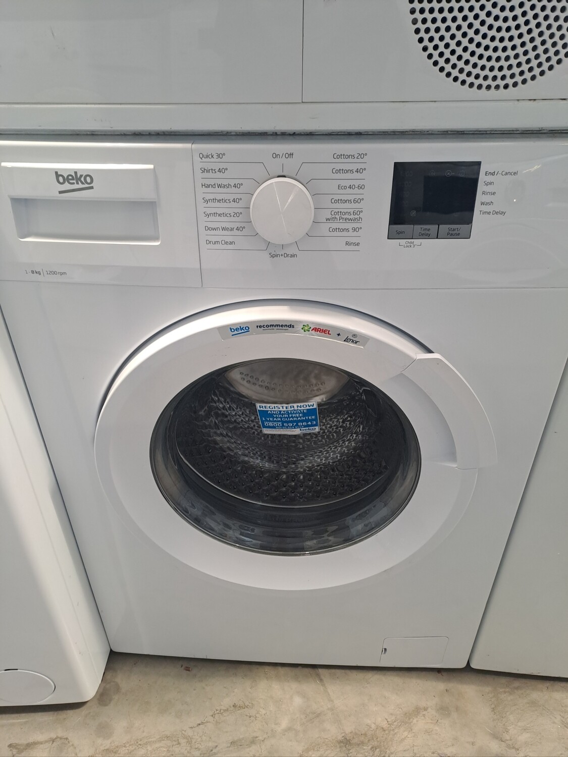 Beko WTL82051W 8kg Load 1200 Spin Washing Machine - White - Refurbished - 6 Month Guarantee