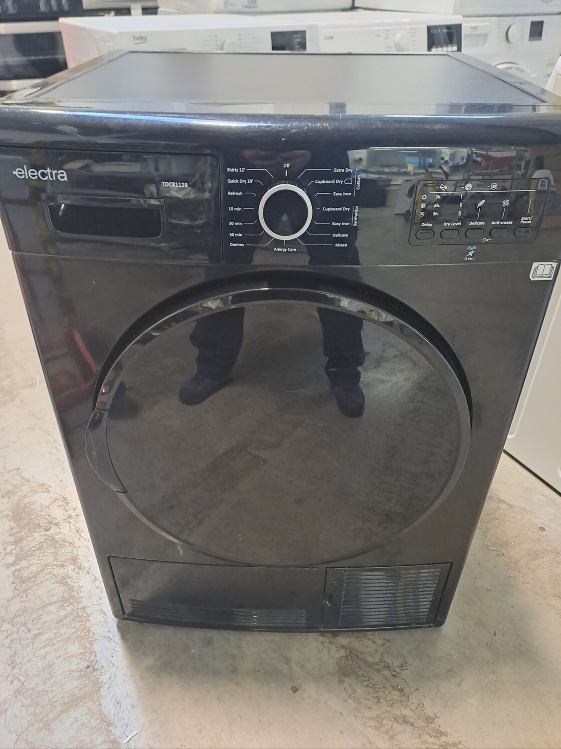 Electra TDC8112B 8Kg Condenser Dryer Black Refurbished 6 Months Guarantee. This item is located in our Whitby Road 