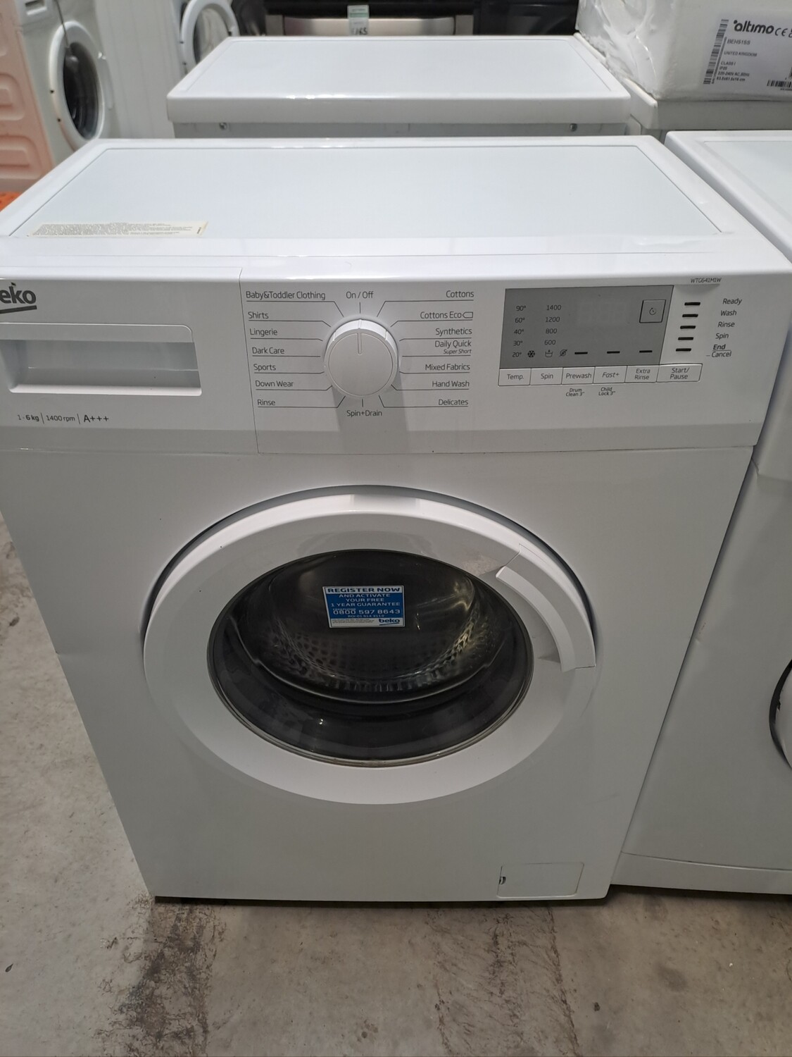 Beko WTG641M1W A+++ 6kg 1400 Spin Washing Machine - White - Refurbished - 6 Month Guarantee. This item is located in our Whitby Road Shop 