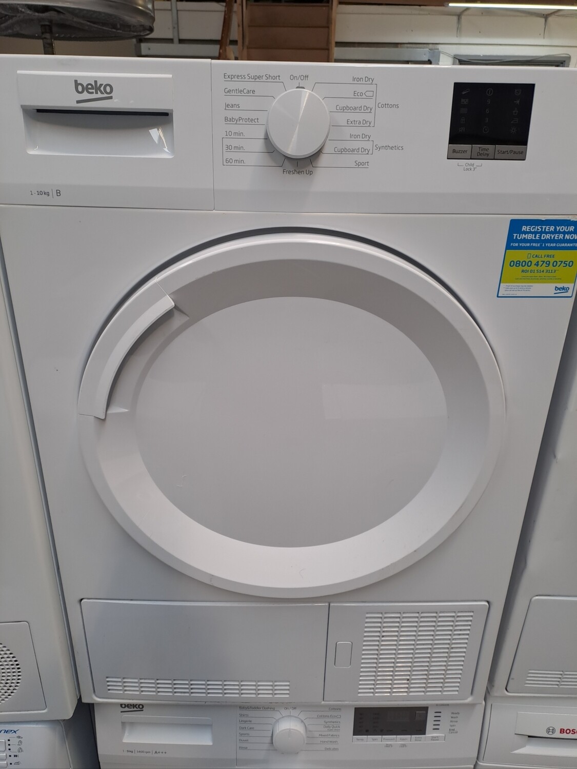 Beko DTLC100051W 10Kg Condenser Dryer White Refurbished 6 Months Guarantee