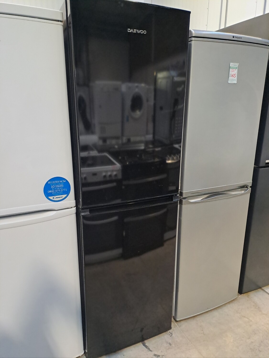 Daewoo DFF470SB Fridge Freezer Black H180 x W55 Refurbished. This item is located in our Whitby Road Shop 