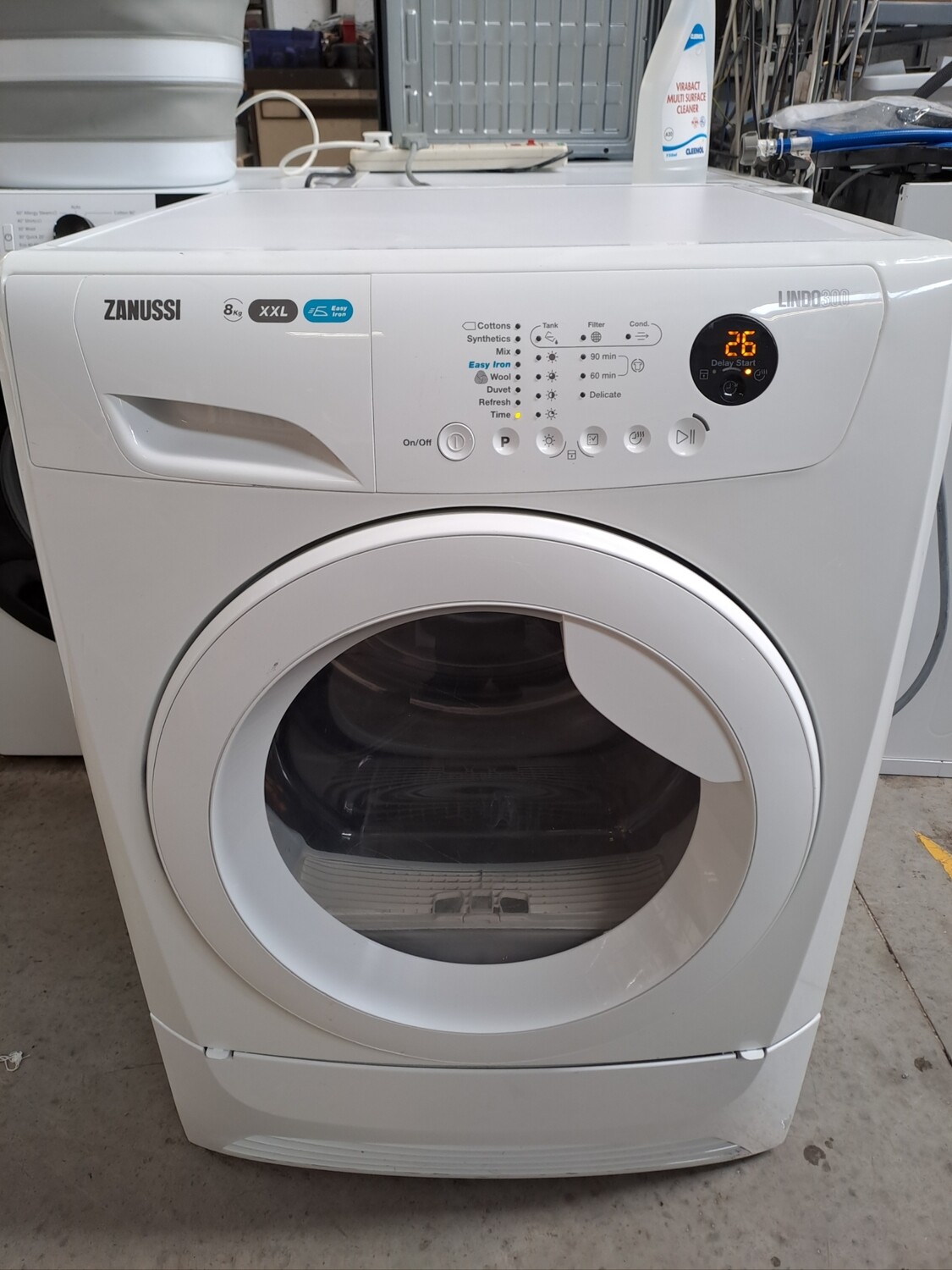 Zanussi ZDC8230W XXL 8kg Condenser Dryer White Refurbished 6 Months Guarantee 