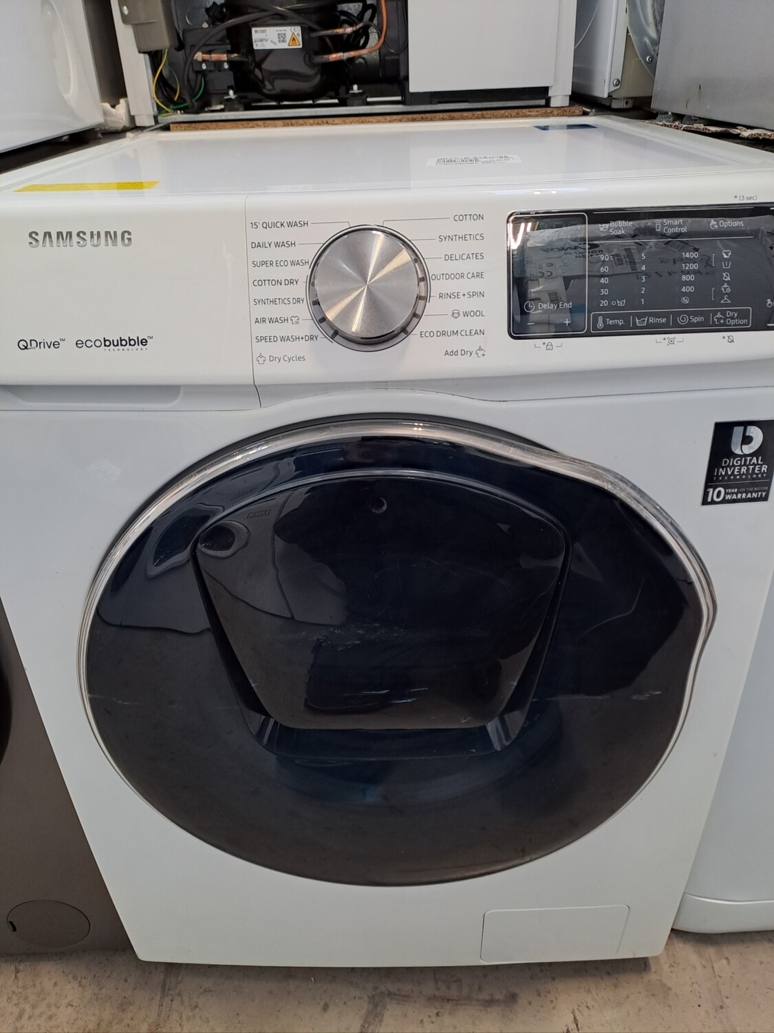 Samsung WD80N645OOW/EU 8+6kg Load 1400 Spin Washer Dryer White 