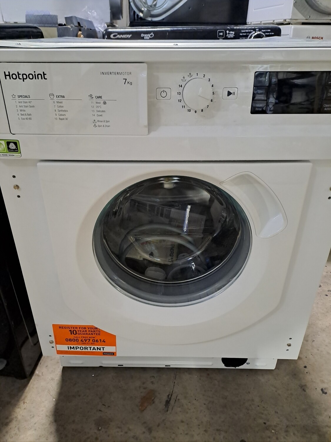 Hotpoint BIWMHG71483UKN Built in Integrated Washing Machine New 12 Month Guarantee + 10 Year Parts
