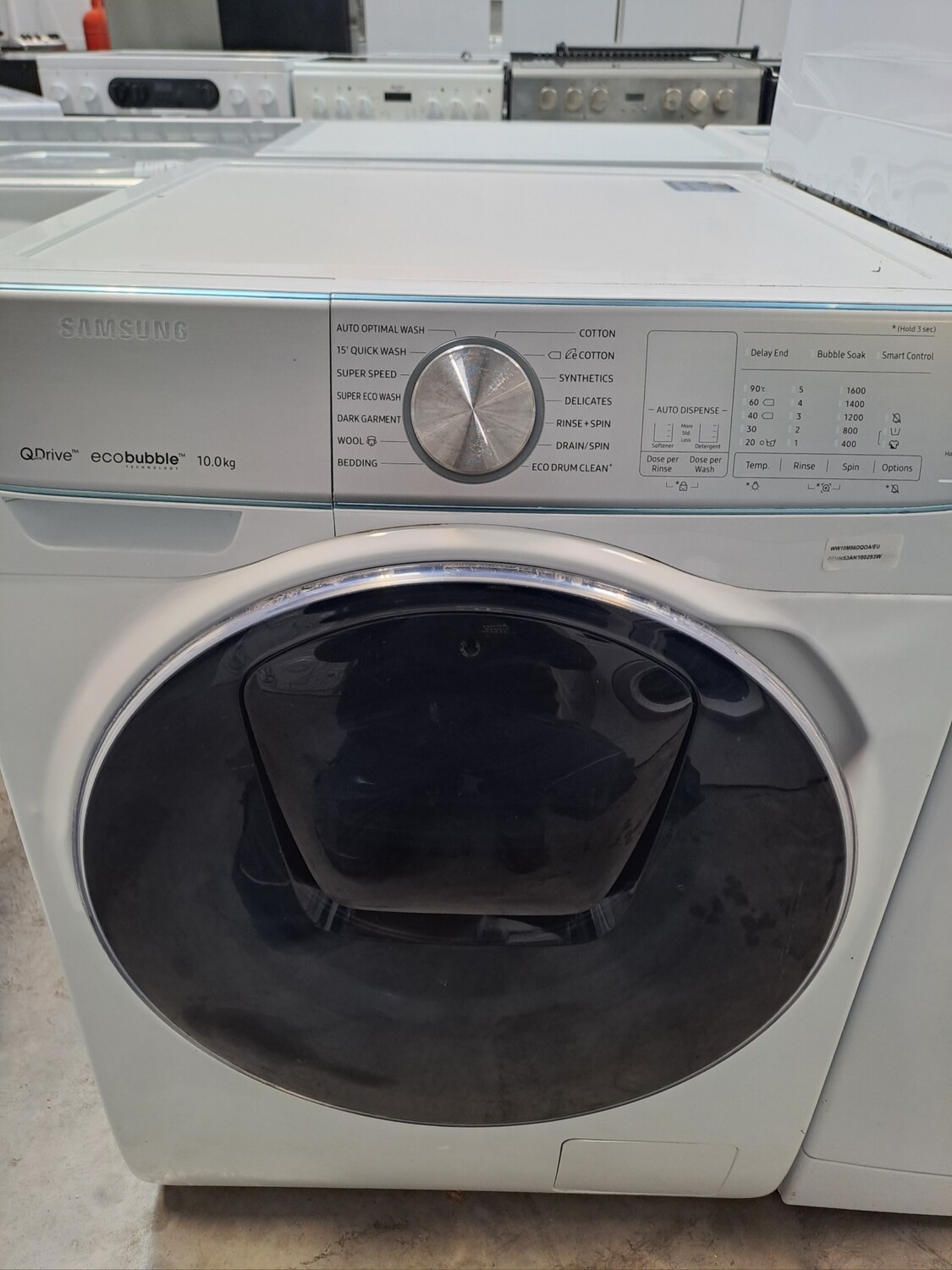 Samsung WW10M86DQOA/EU Ecobubble 10kg Load 1600 Spin Washing Machine - White - Refurbished - 6 Month Guarantee
