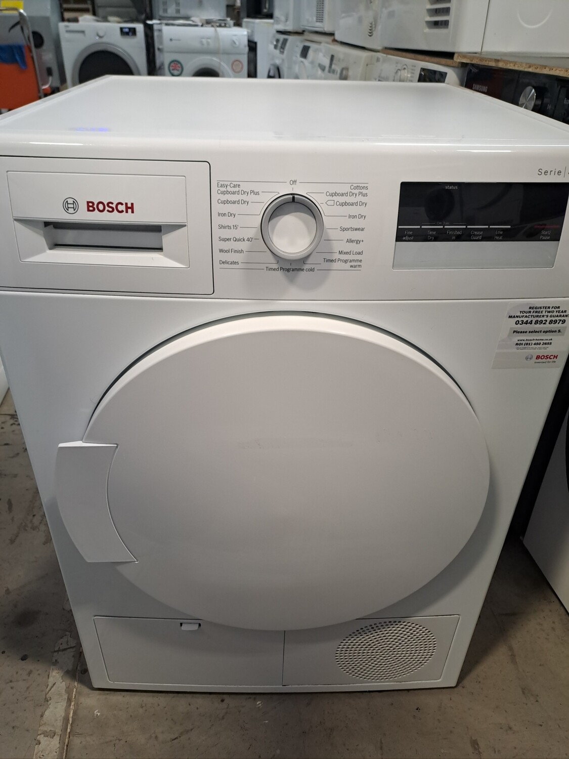 Bosch Serie 4 WTN83200GB/03 8kg Condenser Dryer White Refurbished 6 Months Guarantee 