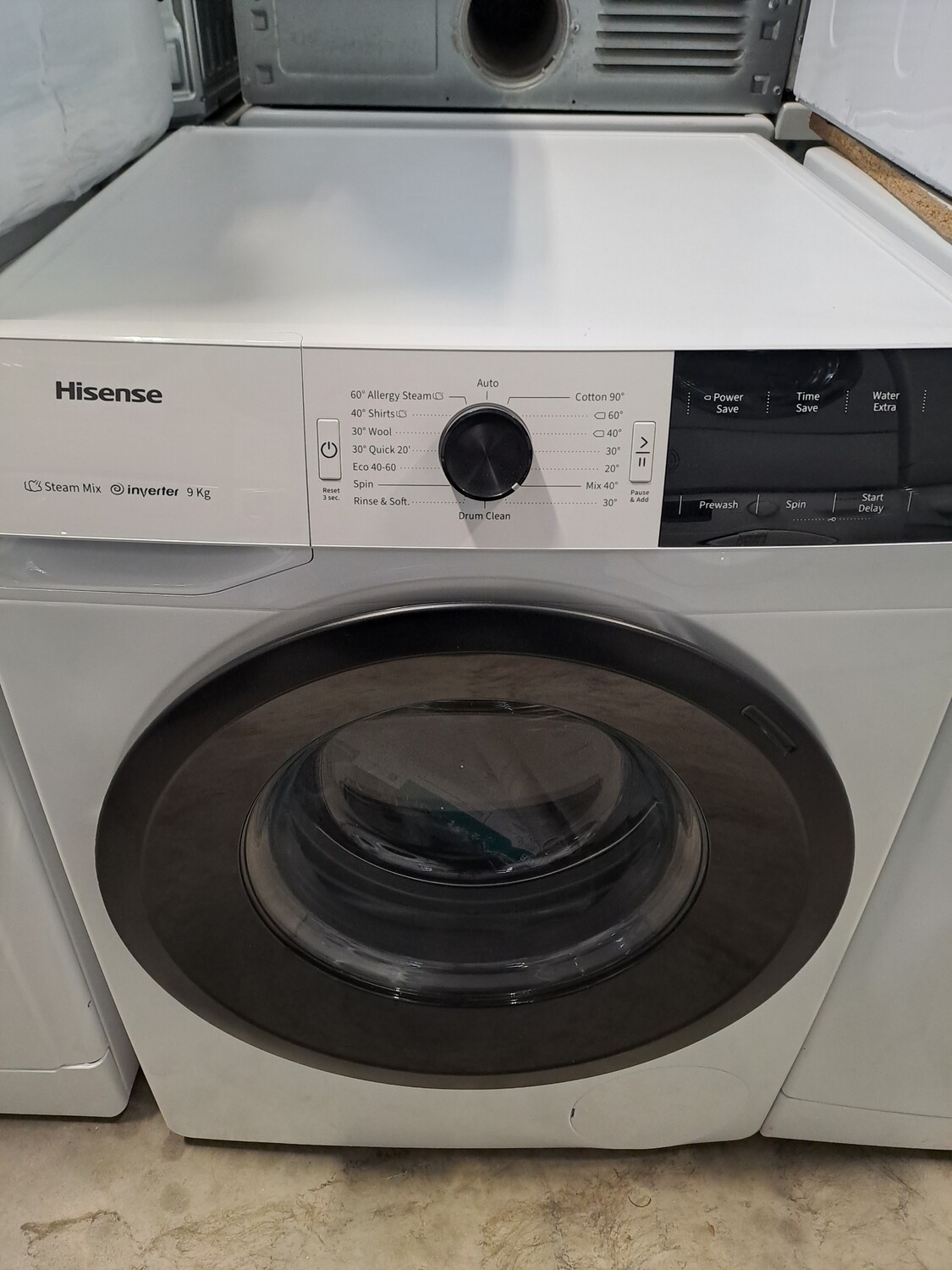 Hisense WFGE90141VM 9kg Load 1400 Spin Washing Machine White New Graded (Whitby Road Shop)