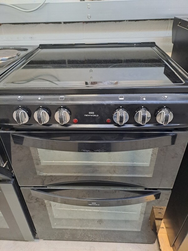 New World NW601EDO 60cm Electric Cooker fan Double oven with Ceramic