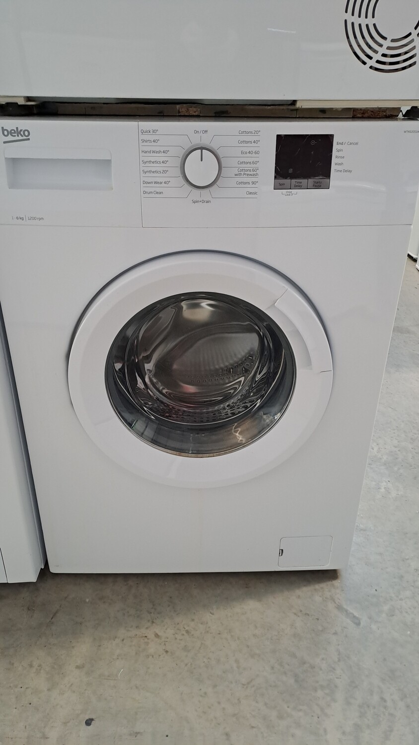 Beko WTK62051W 6kg Load 1200 Spin Washing Machine Slim Depth White