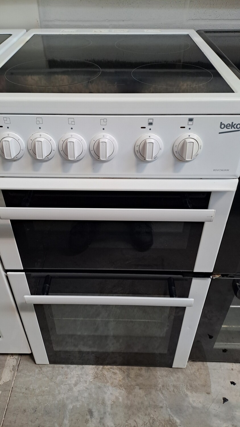 Beko BDVC563AW 50cm Electric Cooker Double Oven Ceramic Hob White