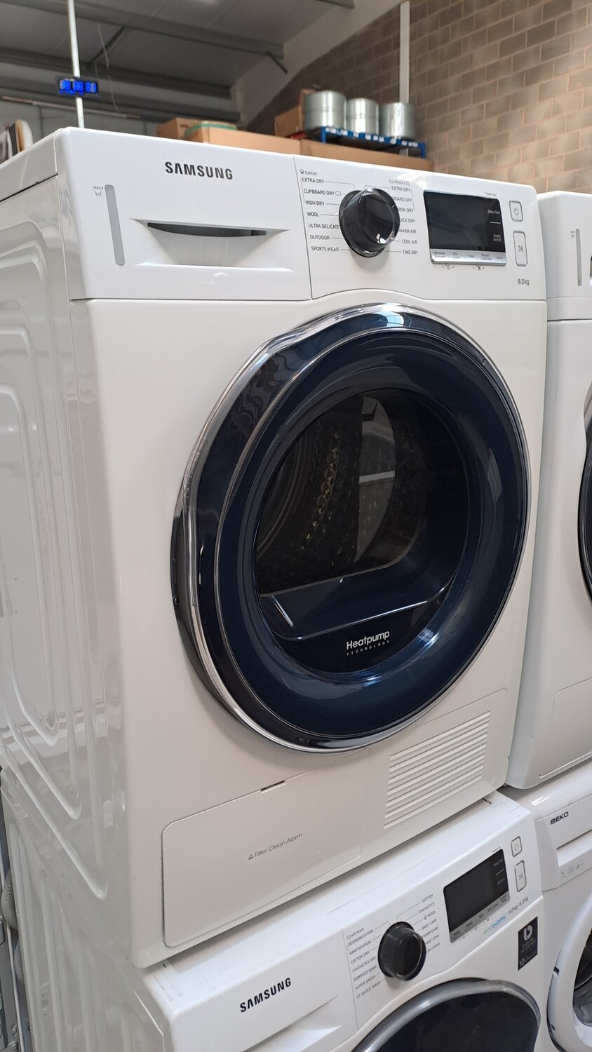 Samsung DV80K6010CW/EU 8kg Heat Pump Energy Saving Condenser Dryer White 