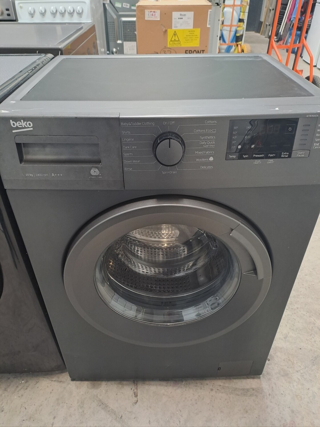 Beko WTB741R2A 7kg Load 1400 Spin Washing Machine Grey 