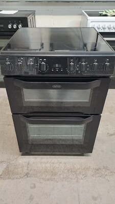 Belling FSE60MF 60cm Electric Cooker Double Oven Ceramic Hob Black In Whitby Road Shop.