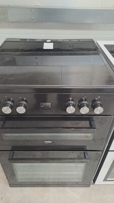 Beko EDC633K 60cm Electric cooker Twin Cavity Double Oven Ceramic Hob Black Item Located In Whitby Shop.