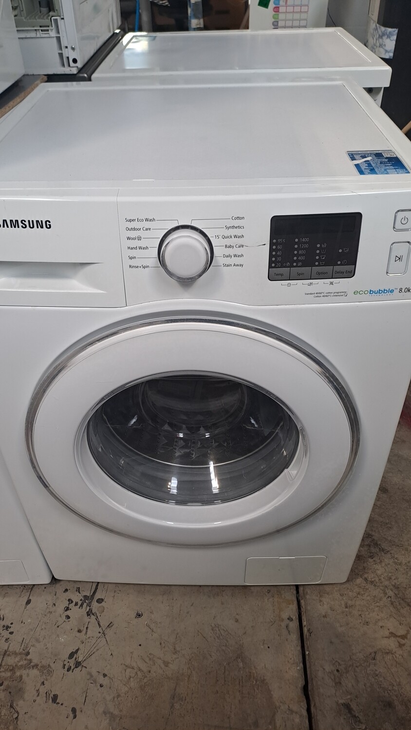 Samsung WF80F5E2W4W 8kg Load  1400 Spin Washing Machine White  