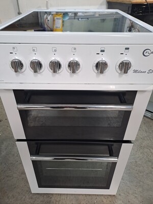 Flavel MLB5CDW Milano E50 50cm Electric cooker Twin Cavity Ceramic Hob White In Whitby Road Shop