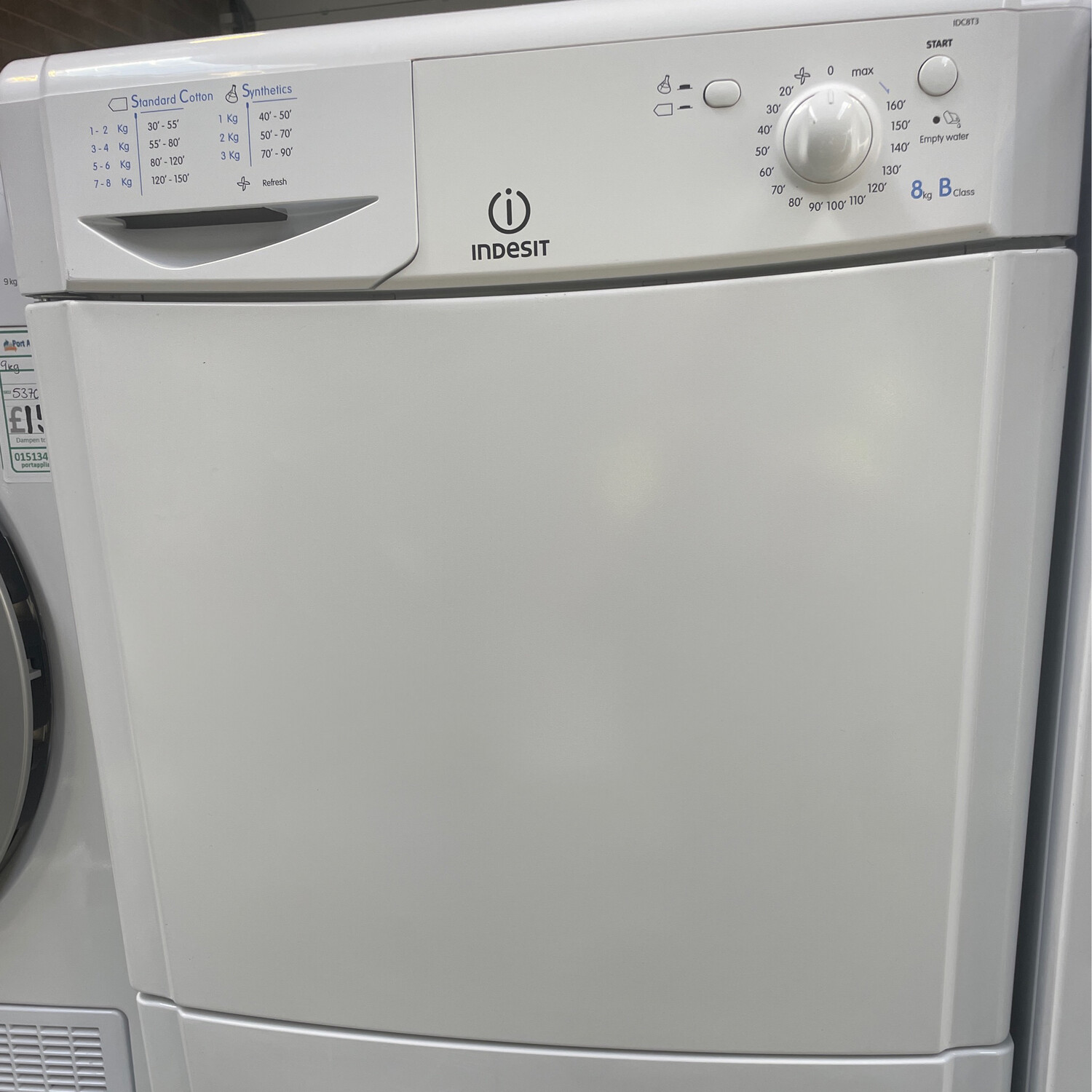 Indesit IDC8T3 8kg Condenser Dryer White