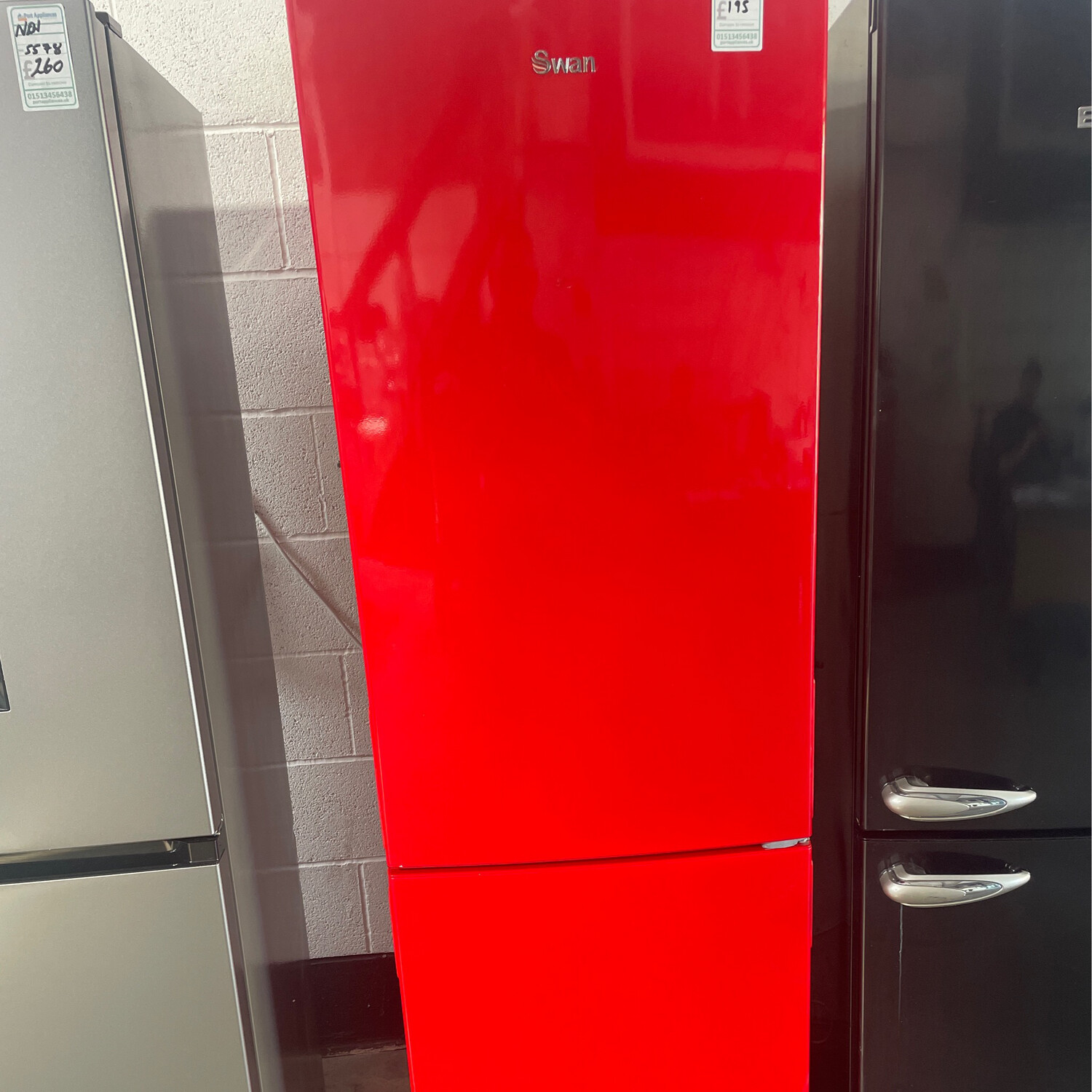 Swan SR1590054RFridge Freezer In Red