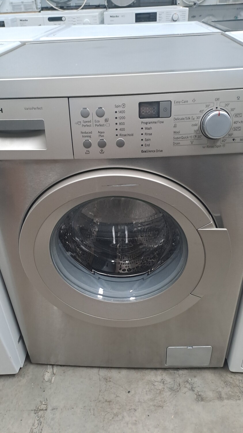 Bosch Varioperfect EcoSilence 8kg Load 1400 Spin Washing Machine Silver