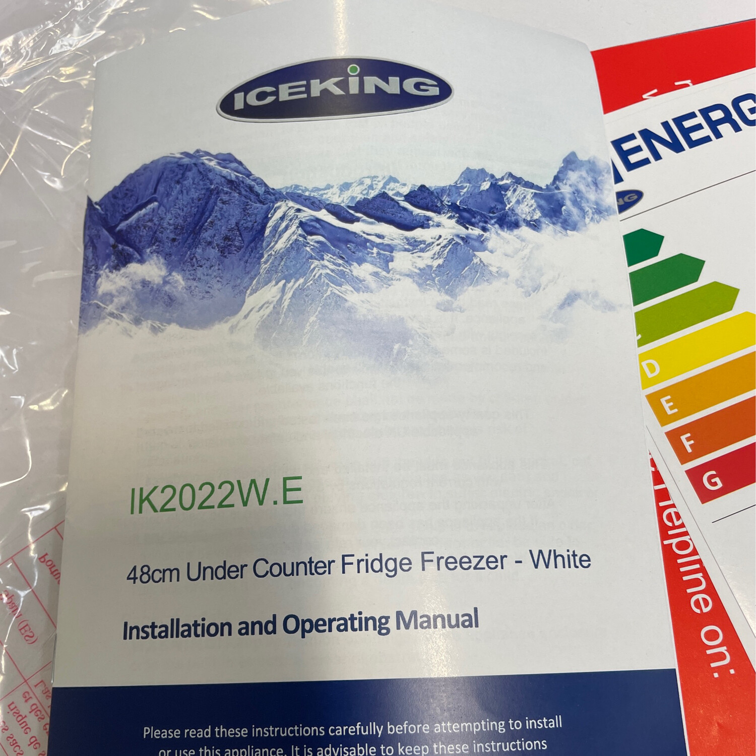 Iceking Undercounter Fridge H84 W49.2Cm Width White