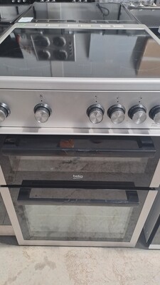 Beko XTC611 60cm Electric cooker Twin Cavity Ceramic Hob Silver Grey This item is located in the Whitby Road shop 