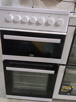 Beko 50cm EDCC503 Electric Cooker Double Oven Ceramic Hob White This item is located in the Whitby Road shop 